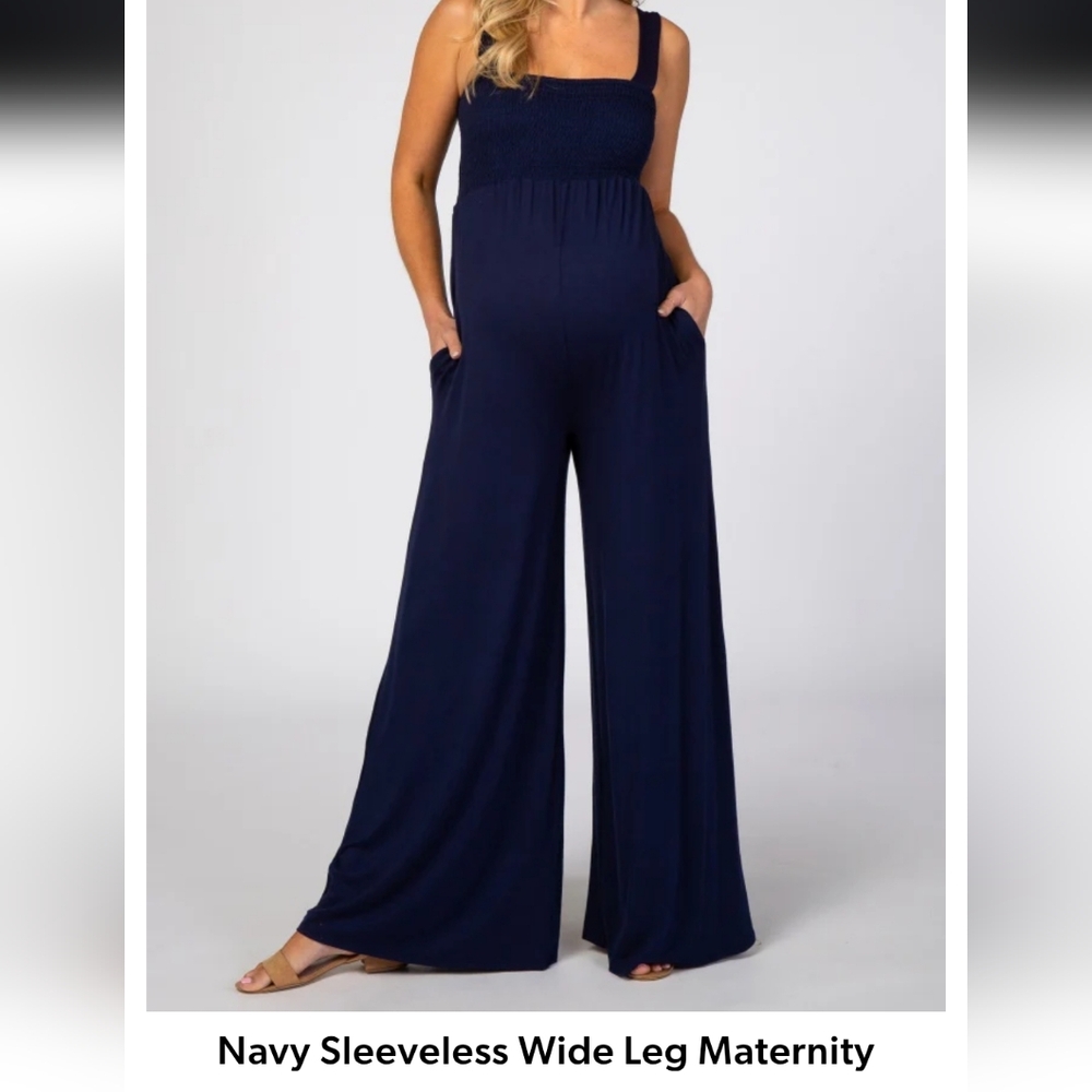 NWT PinkBlush Navy Jumpsuit